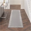 Pemberly Row 2'x6' Grey/Ivory Contemporary Indoor/Outdoor Rug