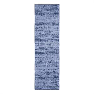 Pemberly Row 24x72&quot Contemporary Indoor/Outdoor Rug in Denim Blue