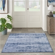 Pemberly Row Contemporary 5' Square Denim Indoor/Outdoor Rug