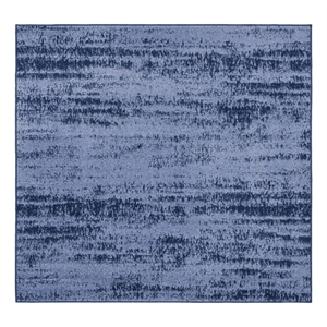 Pemberly Row Contemporary 5' Square Denim Indoor/Outdoor Rug