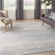 Pemberly Row Contemporary 10'x14' Grey/Beige Indoor/Outdoor Rug