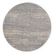 Pemberly Row Contemporary 6' Round Grey/Beige Indoor/Outdoor Rug