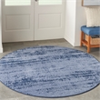 Pemberly Row Modern / Contemporary 6' Round Denim Indoor/Outdoor Rug
