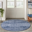 Pemberly Row Modern / Contemporary 6' Round Denim Indoor/Outdoor Rug
