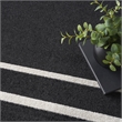 Pemberly Row 8'x10' Black Ivory Contemporary Indoor/Outdoor Rug