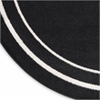 Pemberly Row 8' Round Black Ivory Contemporary Indoor/Outdoor Rug