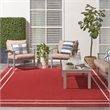 Pemberly Row 8'x10' Brick/Ivory Contemporary Indoor/Outdoor Rug