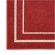 Pemberly Row 8'x10' Brick/Ivory Contemporary Indoor/Outdoor Rug