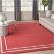 Pemberly Row 8'x10' Brick/Ivory Contemporary Indoor/Outdoor Rug