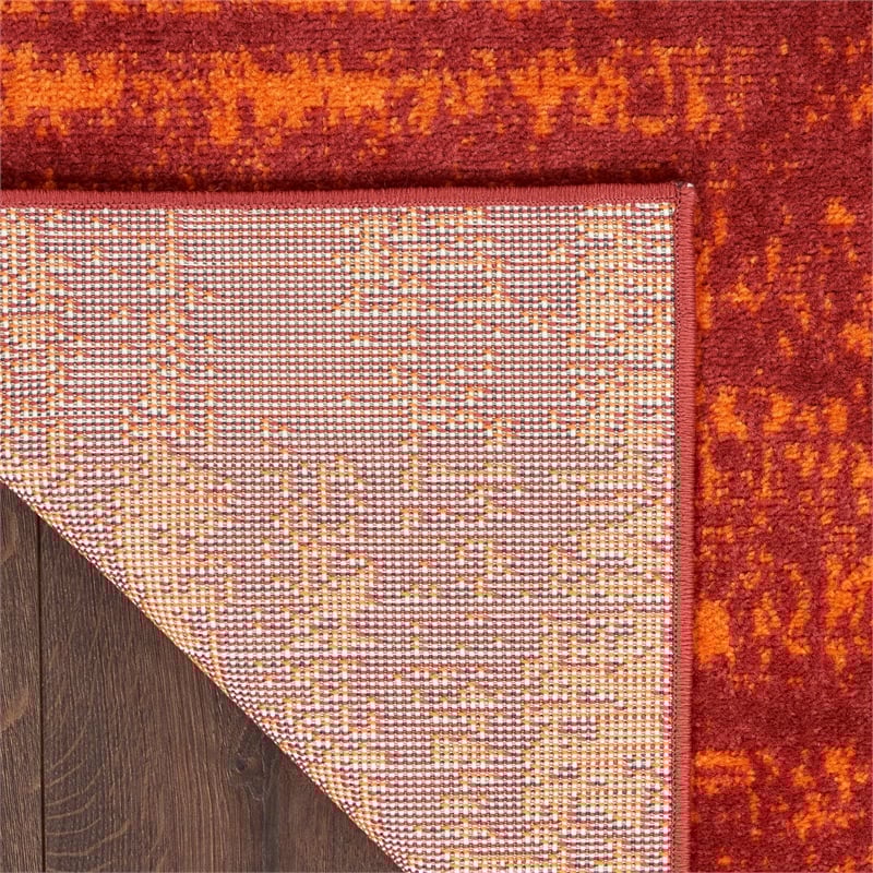 Pemberly Row Modern / Contemporary 2'x4' Red Indoor/Outdoor Rug