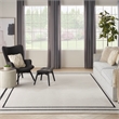 Pemberly Row 8'x10' Ivory/Black Contemporary Indoor/Outdoor Rug