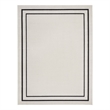 Pemberly Row 8'x10' Ivory/Black Contemporary Indoor/Outdoor Rug