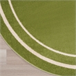 Pemberly Row 8' Round Green Ivory Contemporary Indoor/Outdoor Rug