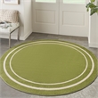 Pemberly Row 8' Round Green Ivory Contemporary Indoor/Outdoor Rug