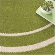 Pemberly Row 8' Round Green Ivory Contemporary Indoor/Outdoor Rug