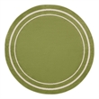 Pemberly Row 8' Round Green Ivory Contemporary Indoor/Outdoor Rug