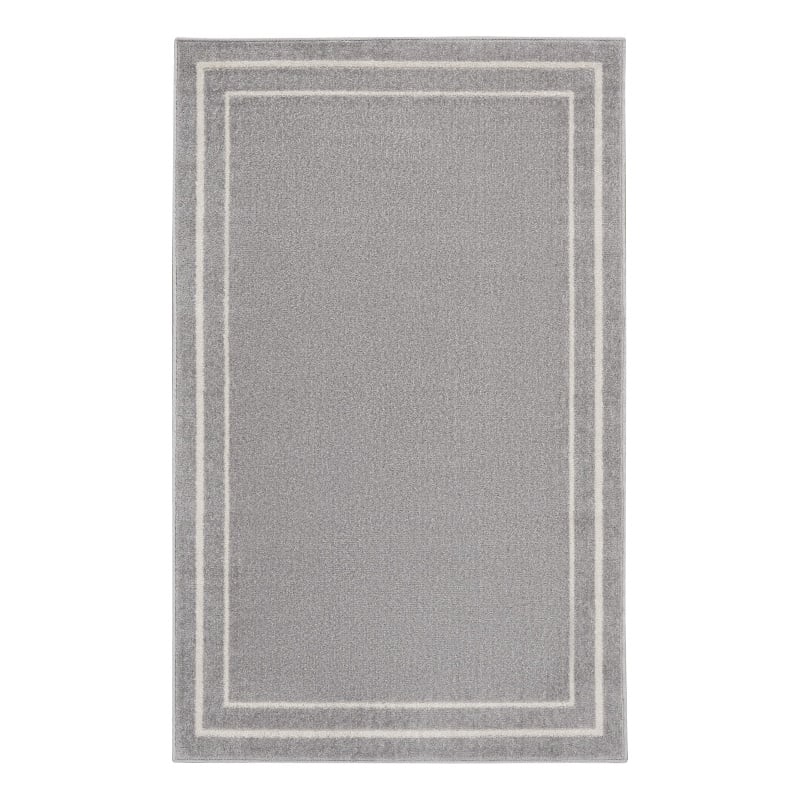 Pemberly Row 3'x5' Grey/Ivory Contemporary Indoor/Outdoor Rug