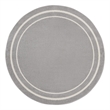 Pemberly Row 4' Round Grey/Ivory Contemporary Indoor/Outdoor Rug