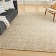 Pemberly Row Contemporary Home 6'x9' Fabric Beige Ivory Area Rug