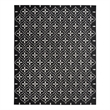 Pemberly Row Contemporary Home 6'x9' Fabric Black Ivory Area Rug