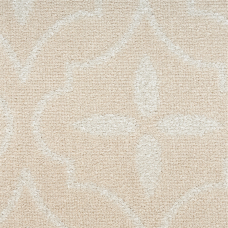 Pemberly Row Contemporary Home 6'x9' Fabric Ivory Beige Area Rug