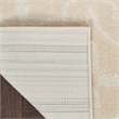 Pemberly Row Contemporary Home 8'x10' Fabric Ivory Beige Area Rug