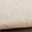 Pemberly Row Contemporary Home 8'x10' Fabric Ivory Beige Area Rug