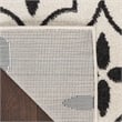 Pemberly Row Contemporary Home 6'x9' Fabric Ivory Black Area Rug