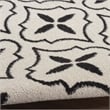 Pemberly Row Contemporary Home 6'x9' Fabric Ivory Black Area Rug