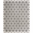 Pemberly Row Contemporary Home 6'x9' Fabric Ivory Black Area Rug