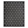 Pemberly Row Contemporary Home 8'x10' Fabric Black Ivory Area Rug