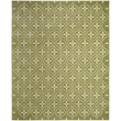 Pemberly Row Contemporary Home 6'x9' Fabric Green Ivory Area Rug