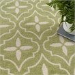 Pemberly Row Contemporary Home 6'x9' Fabric Green Ivory Area Rug