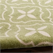 Pemberly Row Contemporary Home 6'x9' Fabric Green Ivory Area Rug