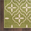 Pemberly Row Contemporary Home 8'x10' Fabric Green Ivory Area Rug