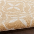 Pemberly Row Contemporary Home 8'x10' Fabric Beige Ivory Area Rug