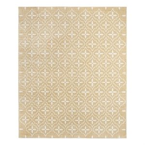 Pemberly Row Contemporary Home 8'x10' Fabric Beige Ivory Area Rug