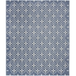 Pemberly Row Contemporary Home 6'x9' Fabric Blue Ivory Area Rug