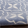 Pemberly Row Contemporary Home 6'x9' Fabric Blue Ivory Area Rug