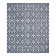 Pemberly Row Contemporary Home 8'x10' Fabric Blue Ivory Area Rug