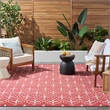 Pemberly Row Contemporary Home 6'x9' Fabric Brick Ivory Area Rug