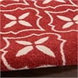 Pemberly Row Contemporary Home 6'x9' Fabric Brick Ivory Area Rug