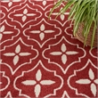 Pemberly Row Contemporary Home 6'x9' Fabric Brick Ivory Area Rug