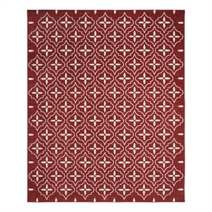 Pemberly Row Contemporary Home 6'x9' Fabric Brick Ivory Area Rug