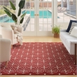 Pemberly Row Contemporary Home 8'x10' Fabric Brick Ivory Area Rug