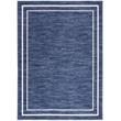 Pemberly Row Modern / Contemporary 4'x6' Navy Ivory Fabric Area Rug
