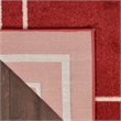 Pemberly Row Modern / Contemporary 6'x9' Brick Ivory Fabric Area Rug