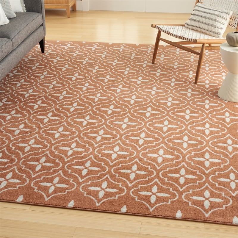 Pemberly Row Modern / Contemporary Home 6'x9' Copper Area Rug