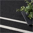 Pemberly Row Contemporary Home 7'x10' Fabric Black Ivory Area Rug