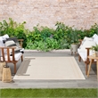 Pemberly Row Modern / Contemporary 5'x7' Ivory Gold Fabric Area Rug